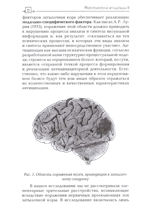 Нейропсихология антиципации - II: Монография
