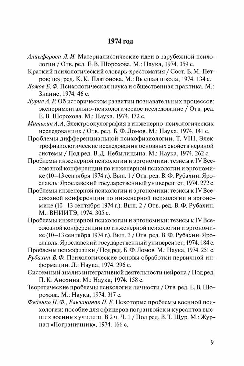 Библиографический справочник книжных изданий Института психологии РАН за 1972–2022 годы