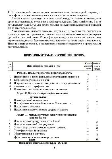Психогигиена артиста балета. Программа учебного курса (pdf) - cogito-shop.com