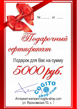 Подарочный сертификат на 5000 рублей