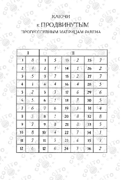 Ключи + бланки к Продвинутым прогрессивным матрицам Равена