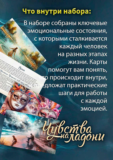 Метафорические открытки "Чувства на ладони" - cogito-shop.com